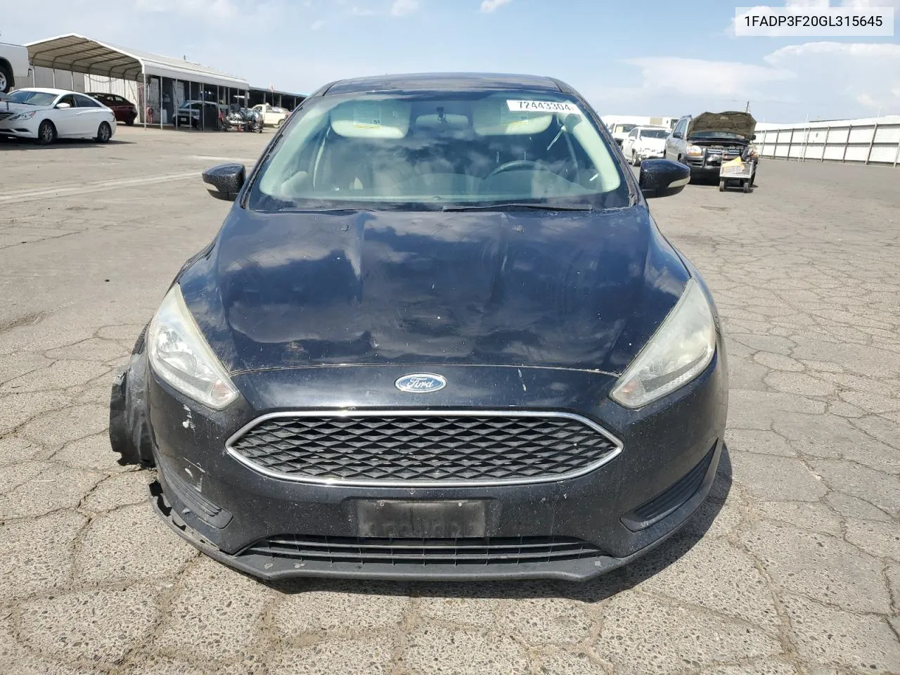 2016 Ford Focus Se VIN: 1FADP3F20GL315645 Lot: 72443304