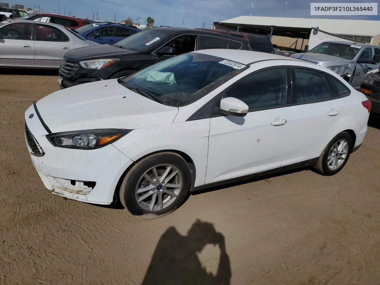 2016 Ford Focus Se VIN: 1FADP3F21GL365440 Lot: 72532974