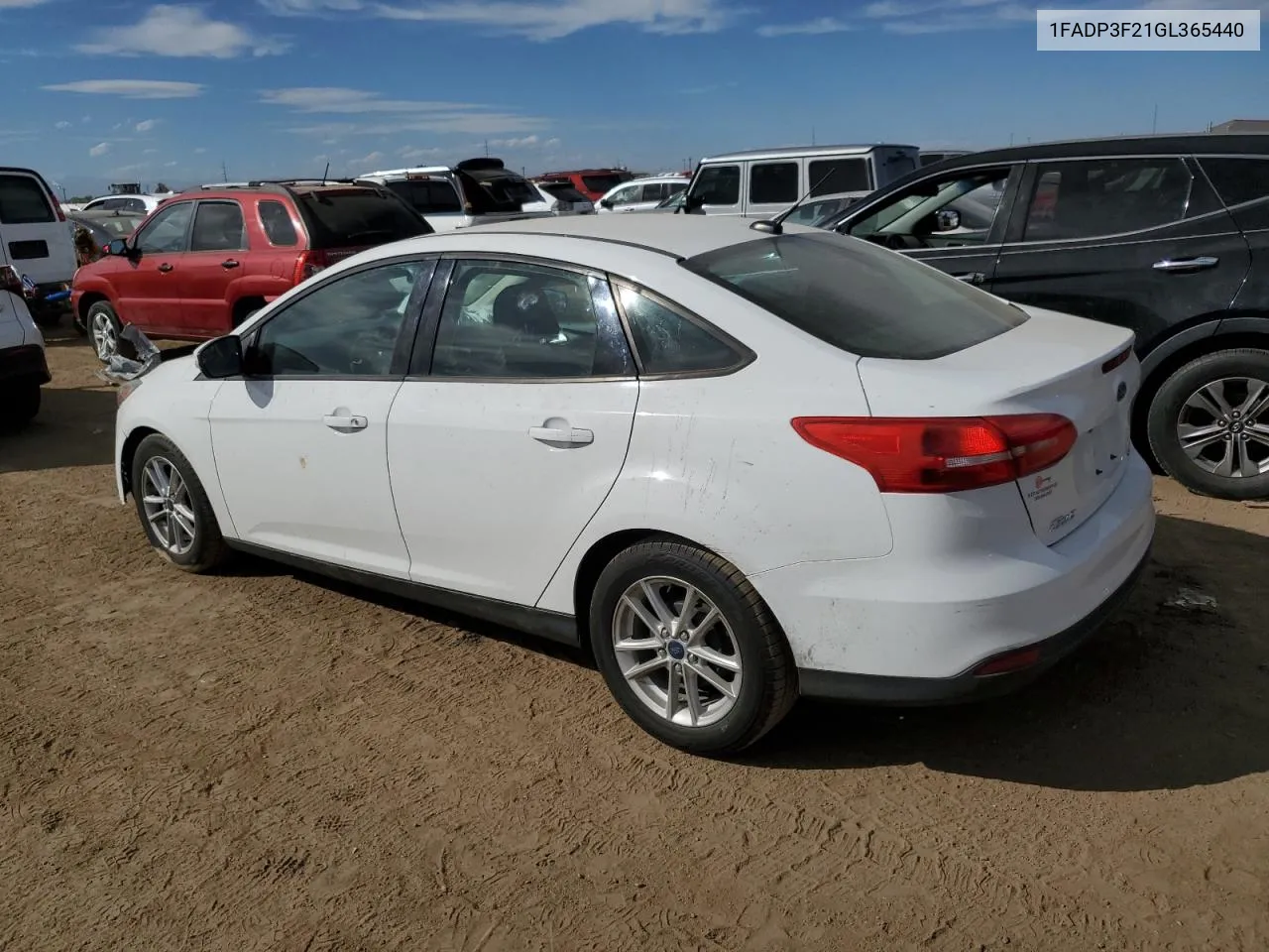 2016 Ford Focus Se VIN: 1FADP3F21GL365440 Lot: 72532974