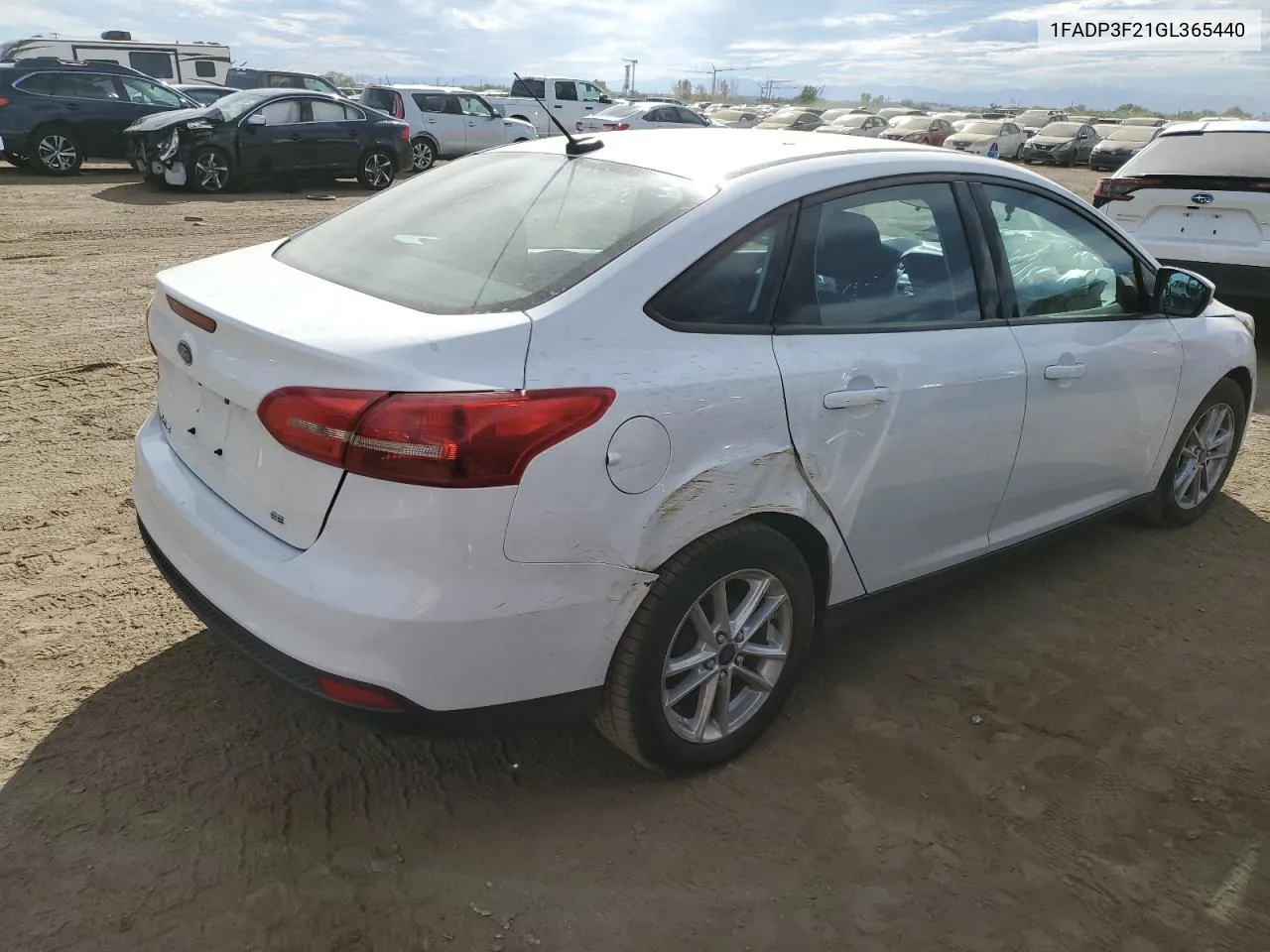 2016 Ford Focus Se VIN: 1FADP3F21GL365440 Lot: 72532974