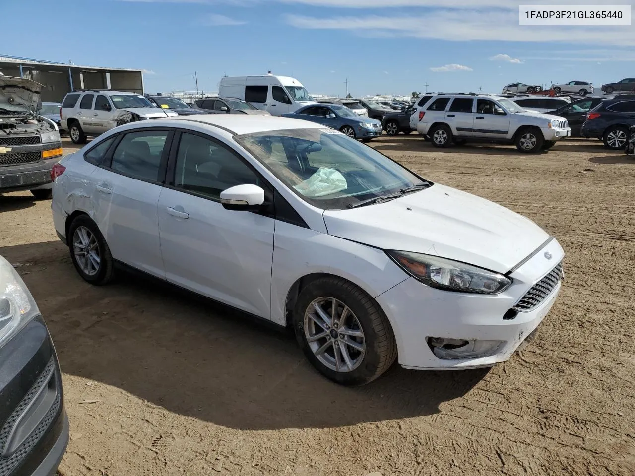 2016 Ford Focus Se VIN: 1FADP3F21GL365440 Lot: 72532974