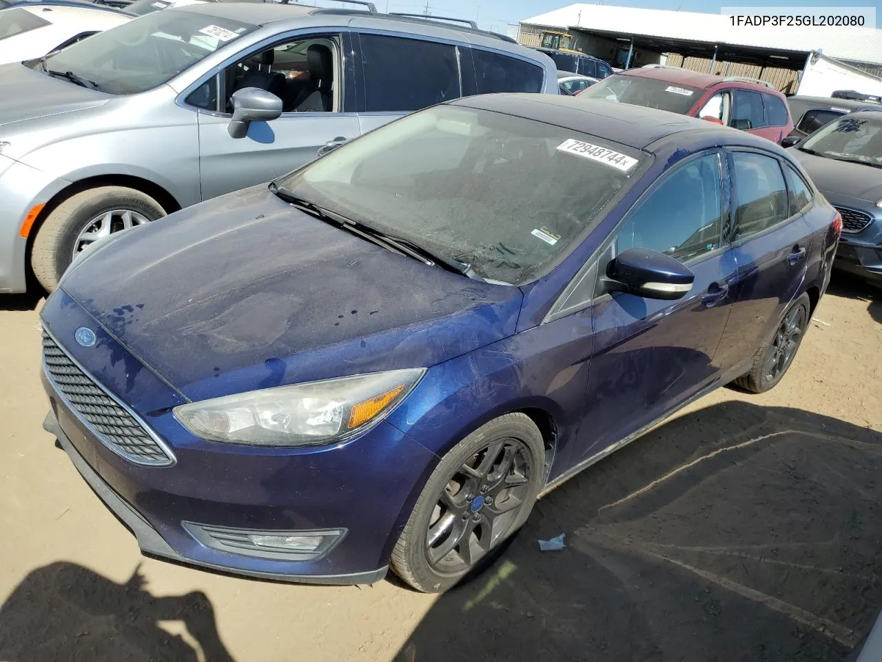 2016 Ford Focus Se VIN: 1FADP3F25GL202080 Lot: 72948744