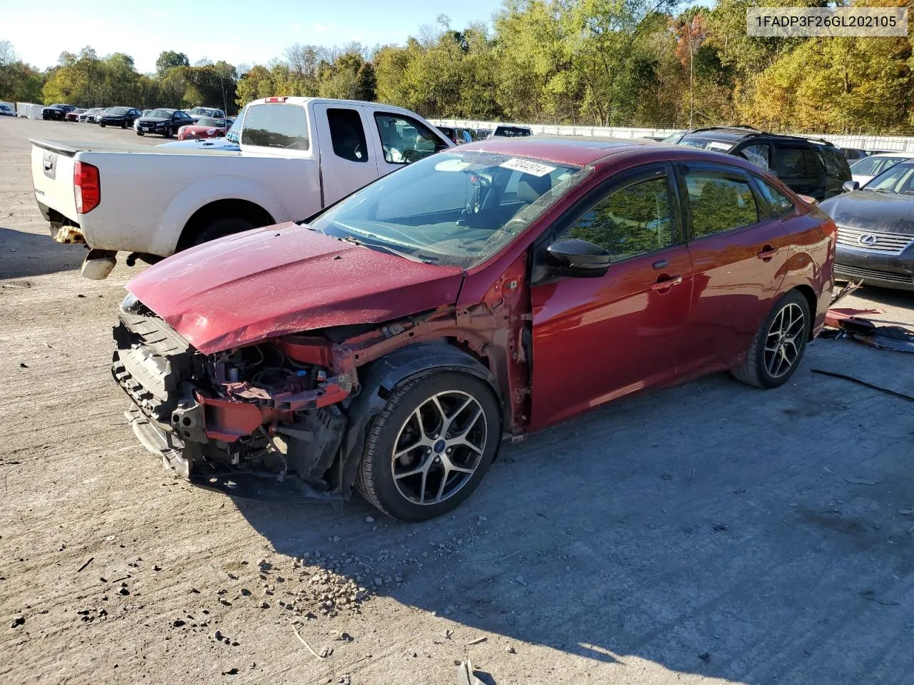 2016 Ford Focus Se VIN: 1FADP3F26GL202105 Lot: 73044914