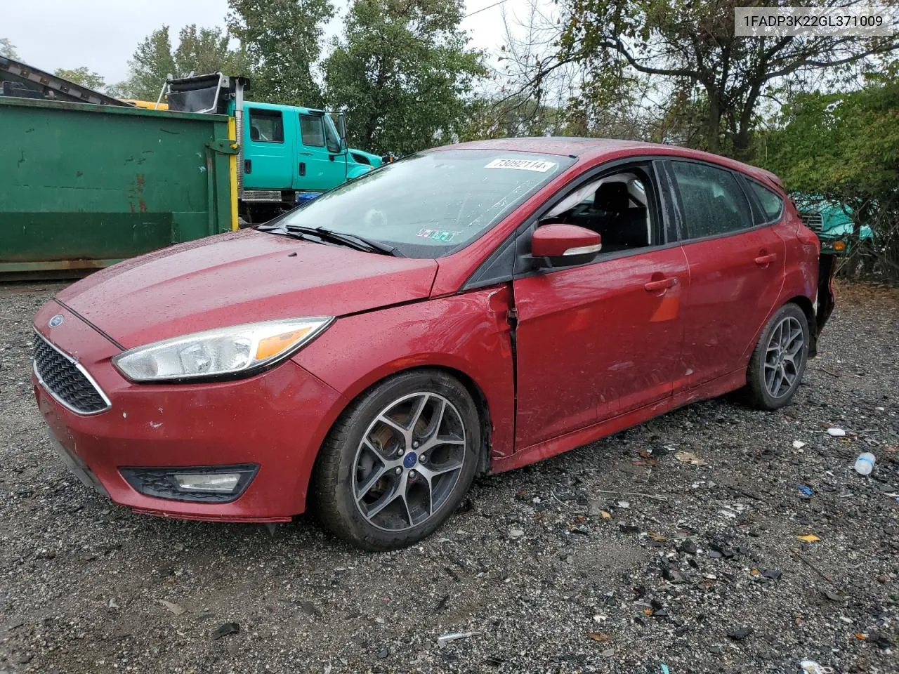 2016 Ford Focus Se VIN: 1FADP3K22GL371009 Lot: 73092114