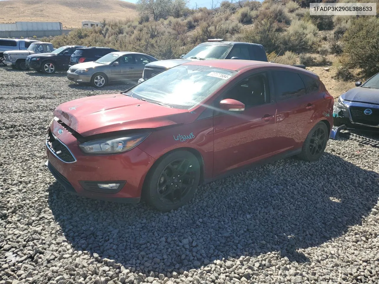 2016 Ford Focus Se VIN: 1FADP3K29GL388633 Lot: 73177884