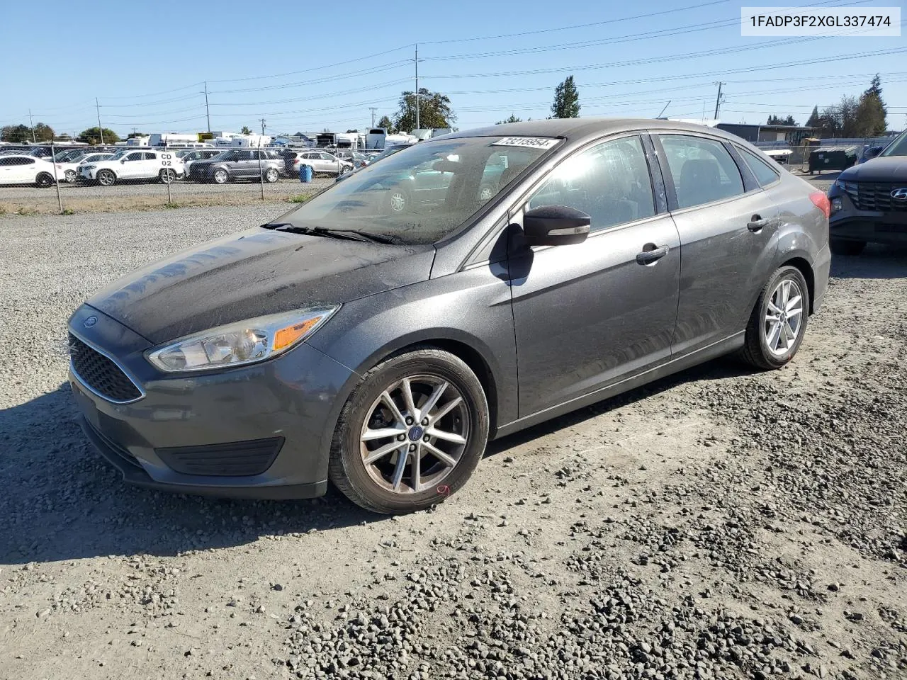 2016 Ford Focus Se VIN: 1FADP3F2XGL337474 Lot: 73215954