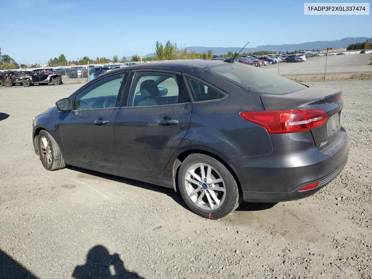 2016 Ford Focus Se VIN: 1FADP3F2XGL337474 Lot: 73215954