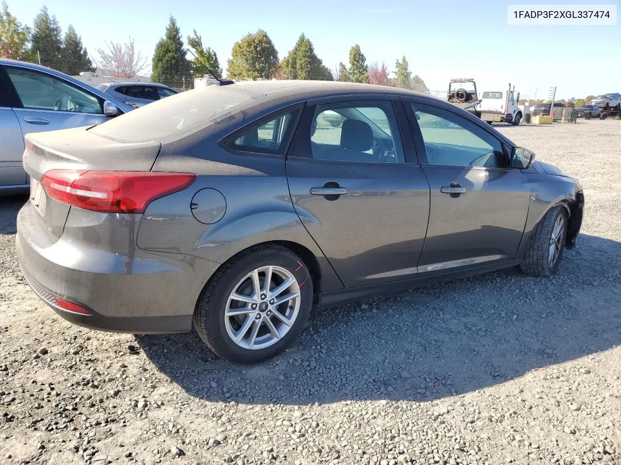 2016 Ford Focus Se VIN: 1FADP3F2XGL337474 Lot: 73215954