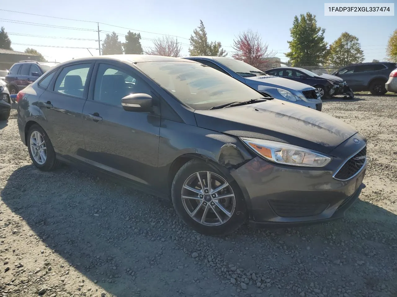 2016 Ford Focus Se VIN: 1FADP3F2XGL337474 Lot: 73215954