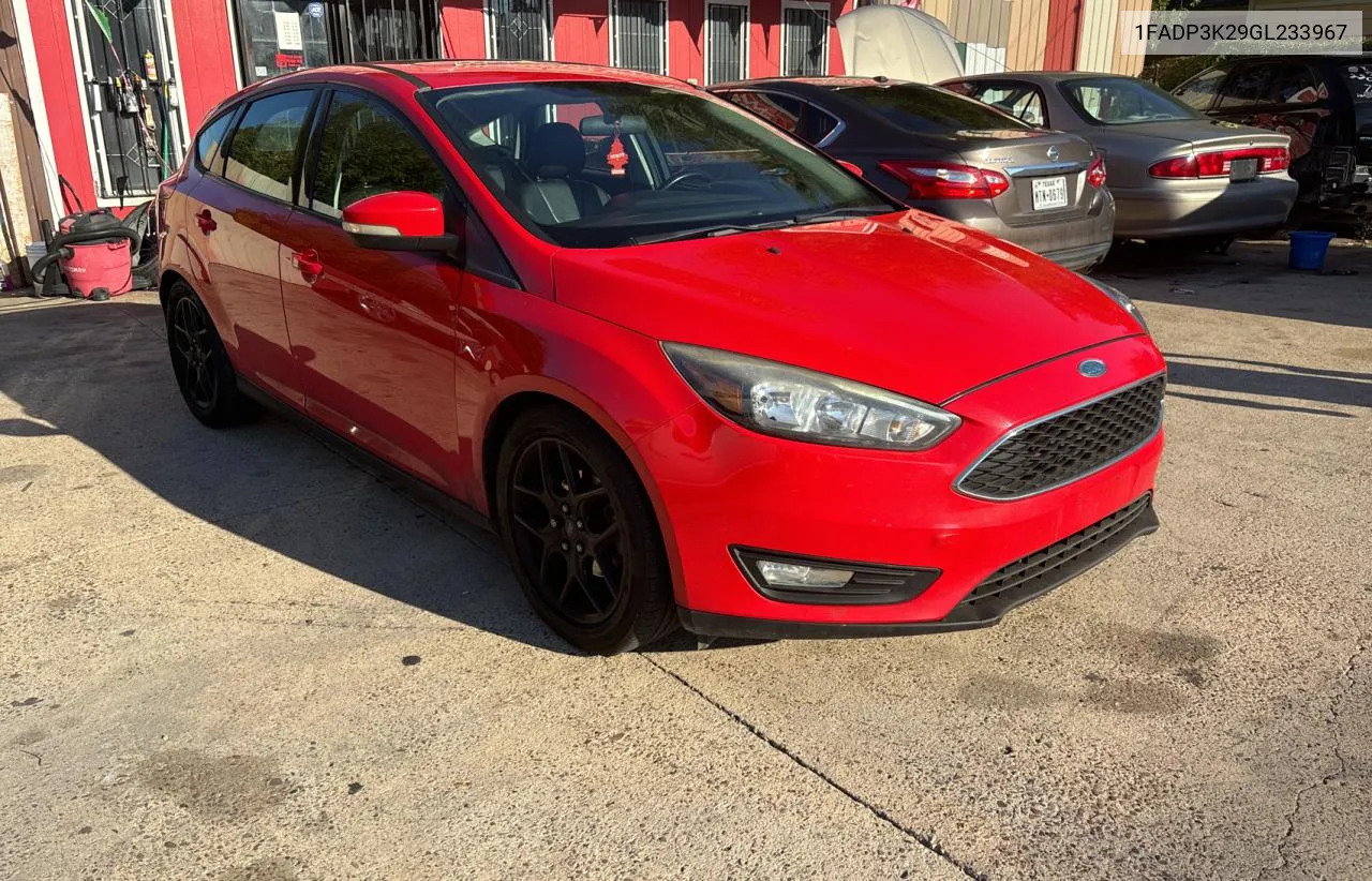 2016 Ford Focus Se VIN: 1FADP3K29GL233967 Lot: 73603864