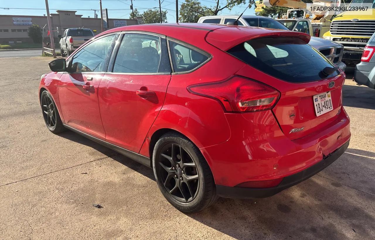 2016 Ford Focus Se VIN: 1FADP3K29GL233967 Lot: 73603864