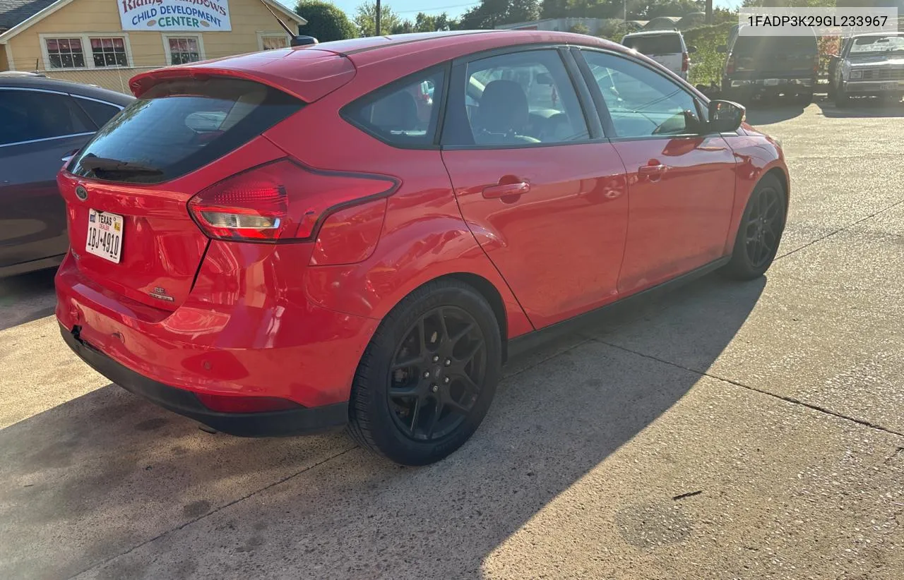 2016 Ford Focus Se VIN: 1FADP3K29GL233967 Lot: 73603864