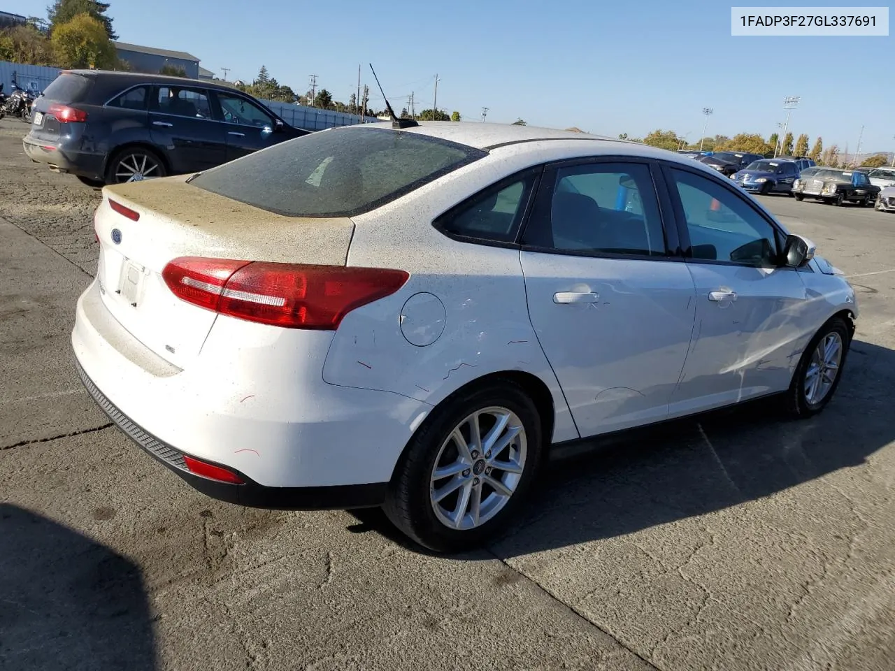 2016 Ford Focus Se VIN: 1FADP3F27GL337691 Lot: 73607494