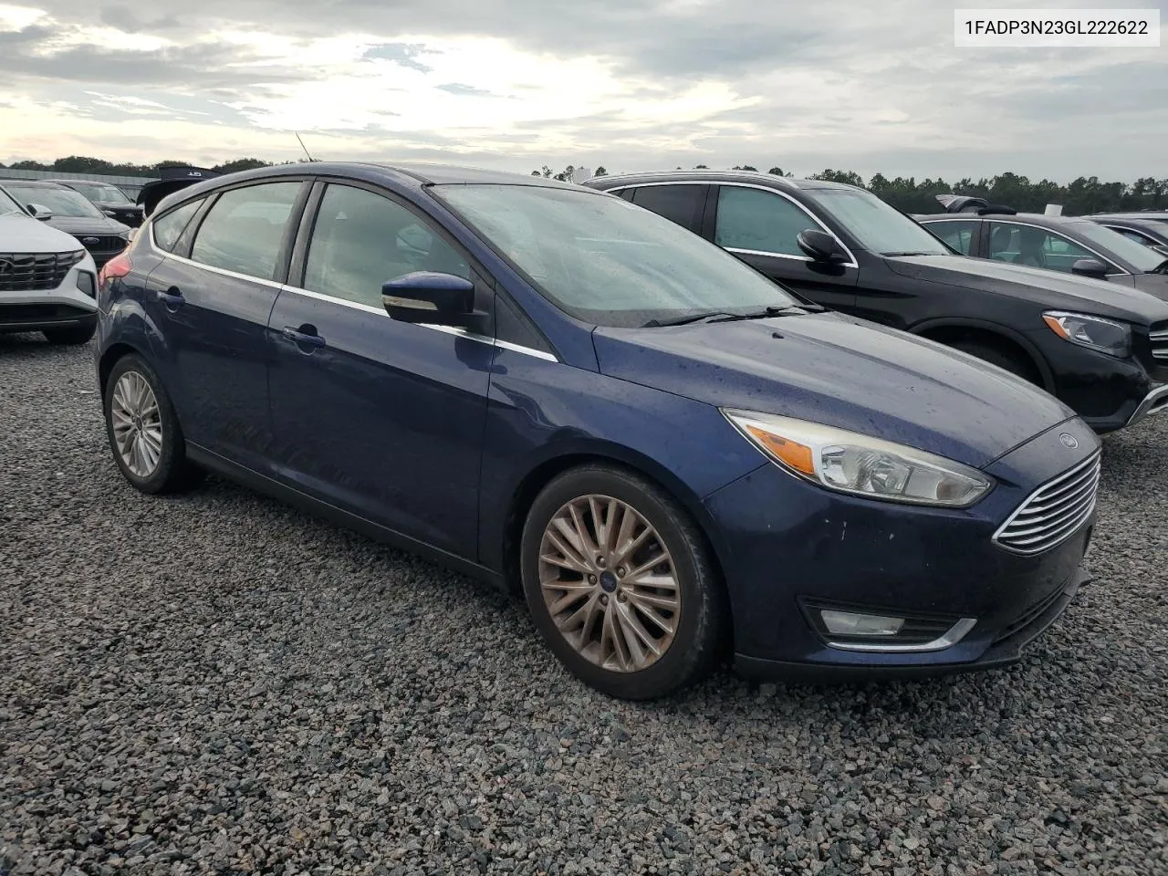 2016 Ford Focus Titanium VIN: 1FADP3N23GL222622 Lot: 73876554