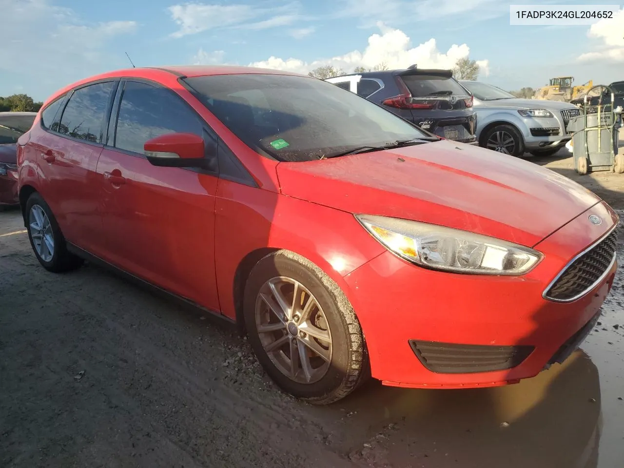 1FADP3K24GL204652 2016 Ford Focus Se