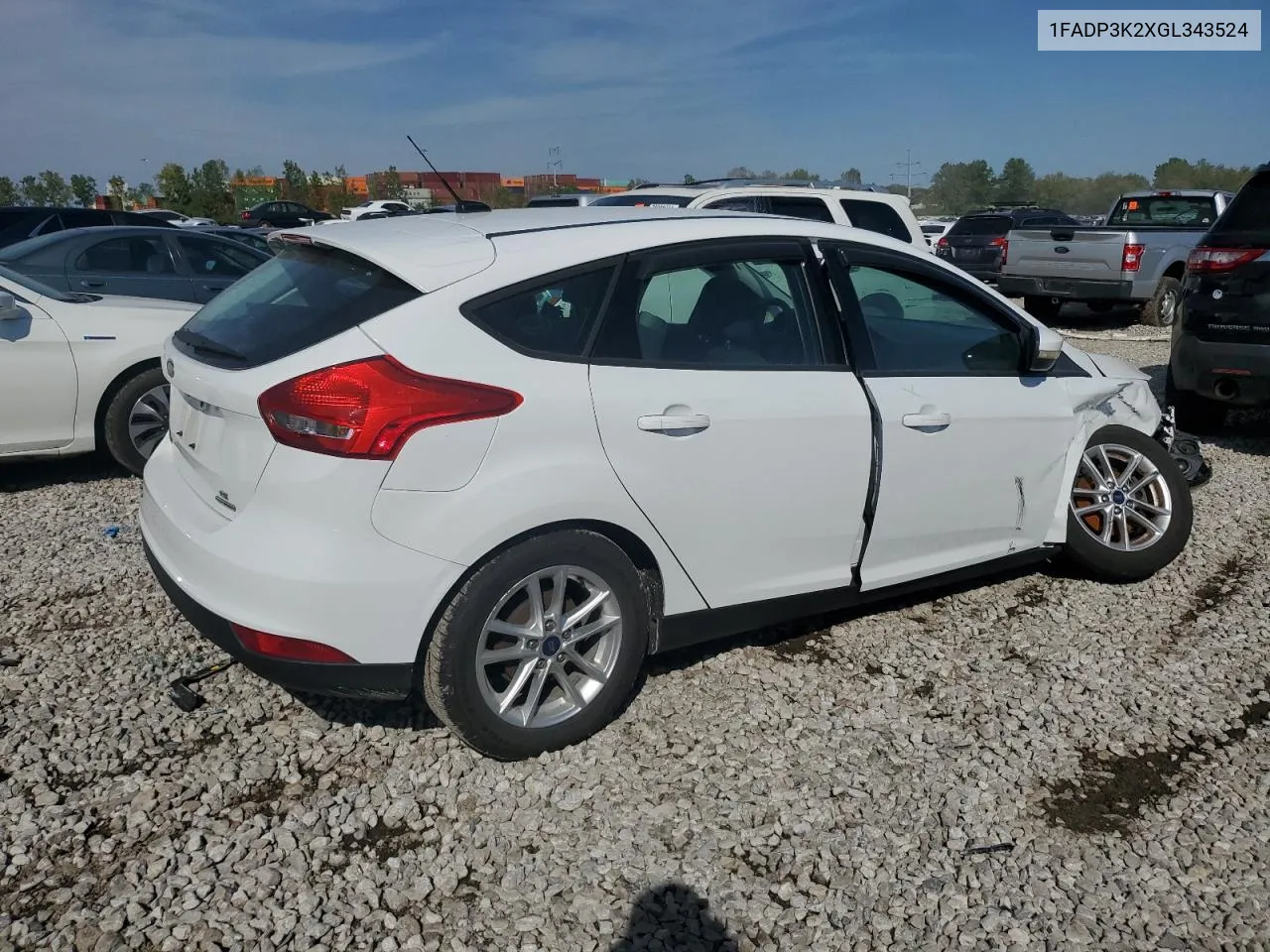 2016 Ford Focus Se VIN: 1FADP3K2XGL343524 Lot: 73994304