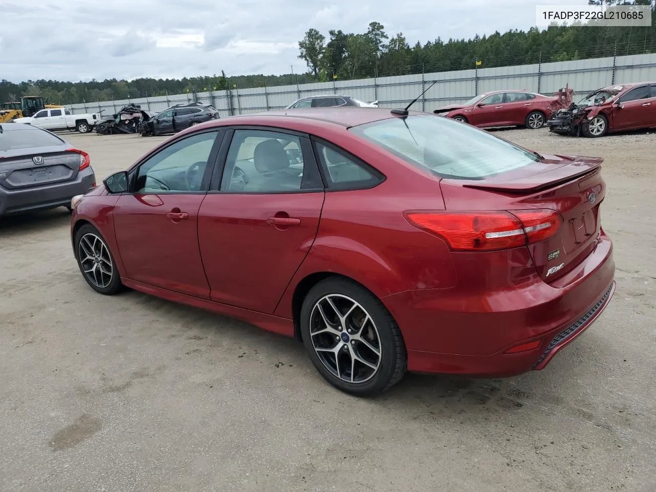 2016 Ford Focus Se VIN: 1FADP3F22GL210685 Lot: 74094744