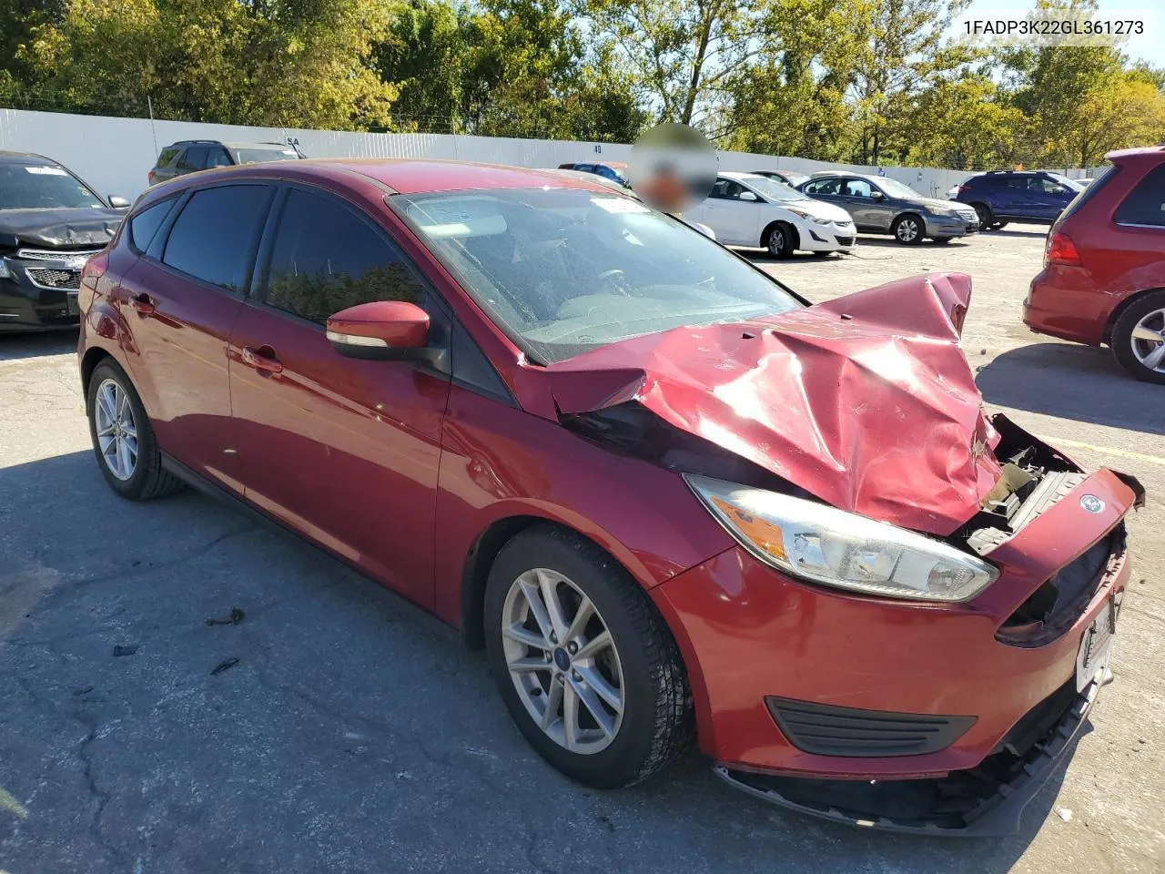 2016 Ford Focus Se VIN: 1FADP3K22GL361273 Lot: 74334134