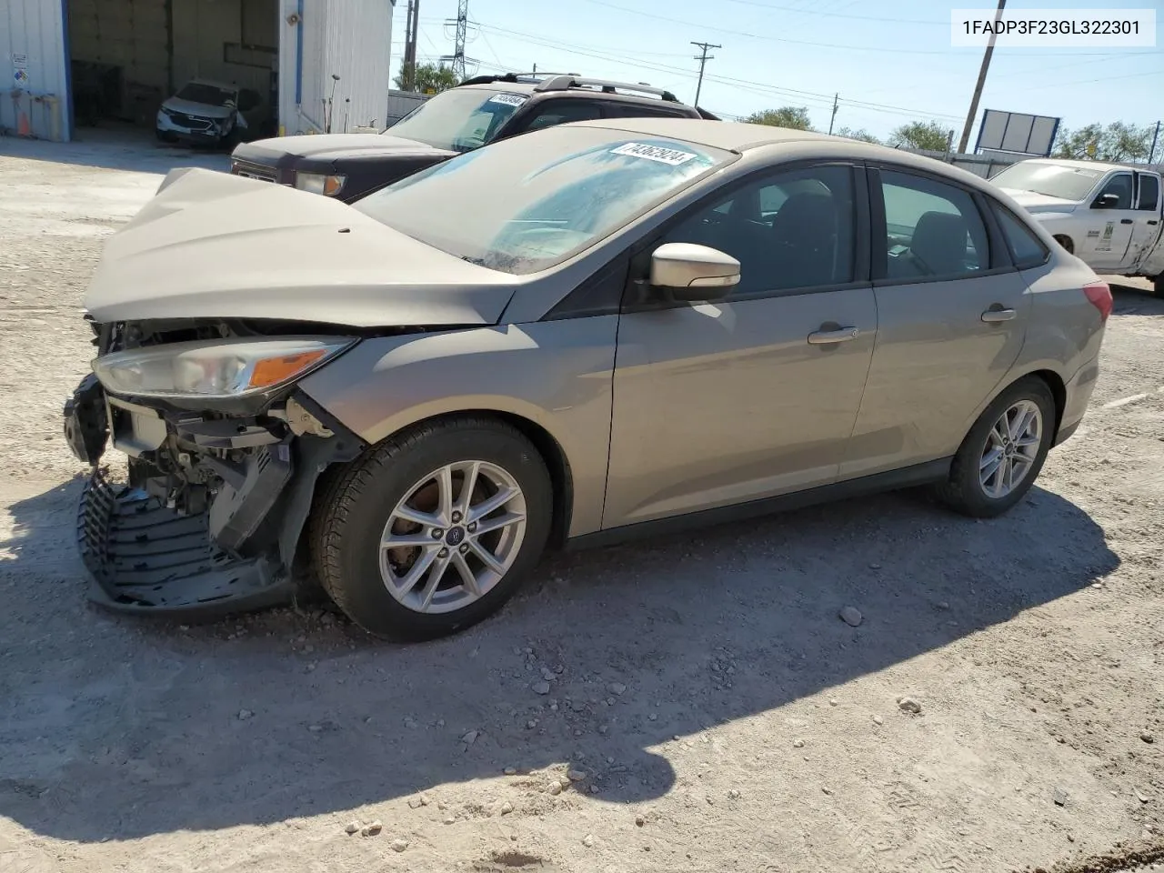 2016 Ford Focus Se VIN: 1FADP3F23GL322301 Lot: 74362924