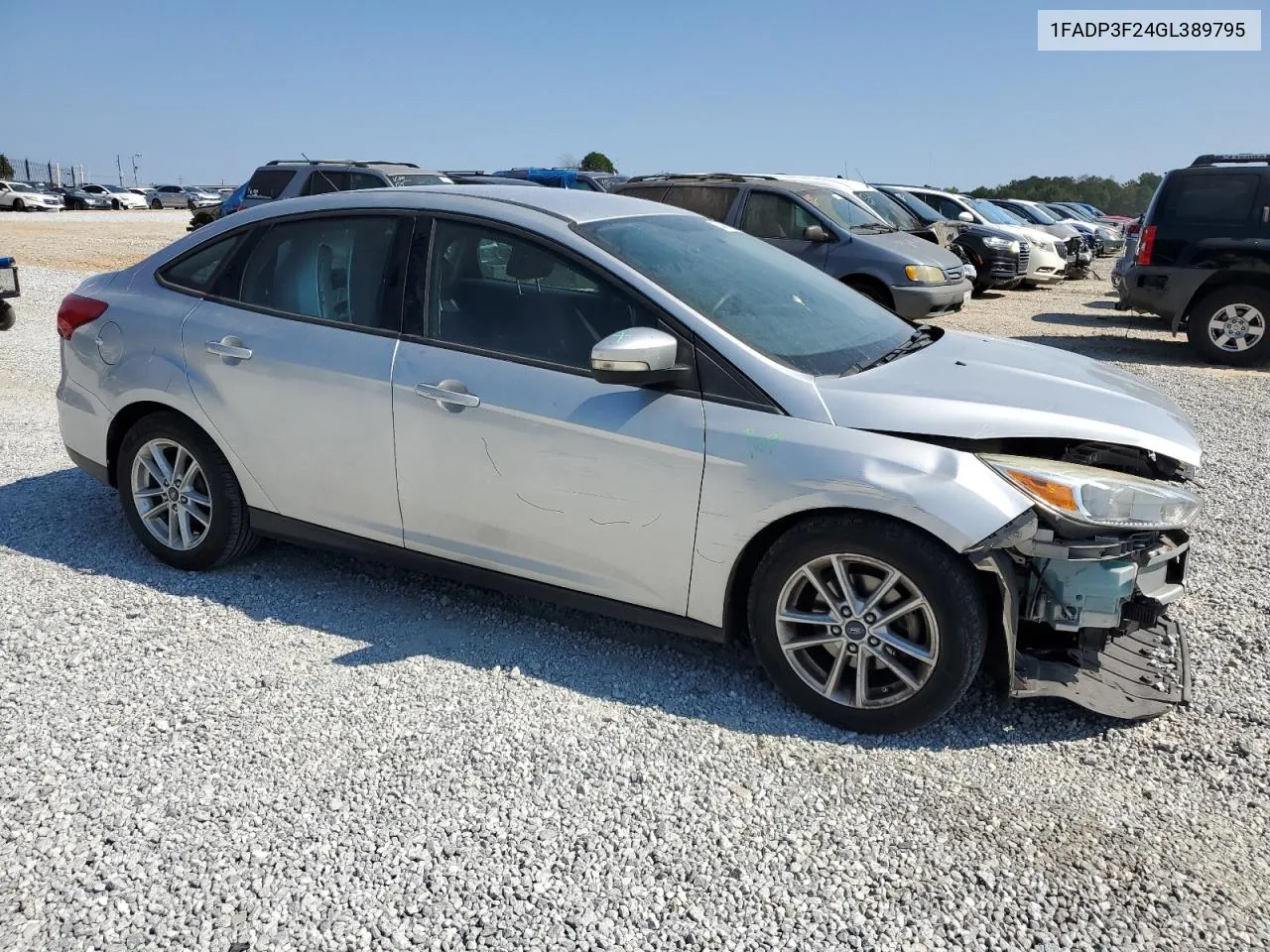 2016 Ford Focus Se VIN: 1FADP3F24GL389795 Lot: 74441204