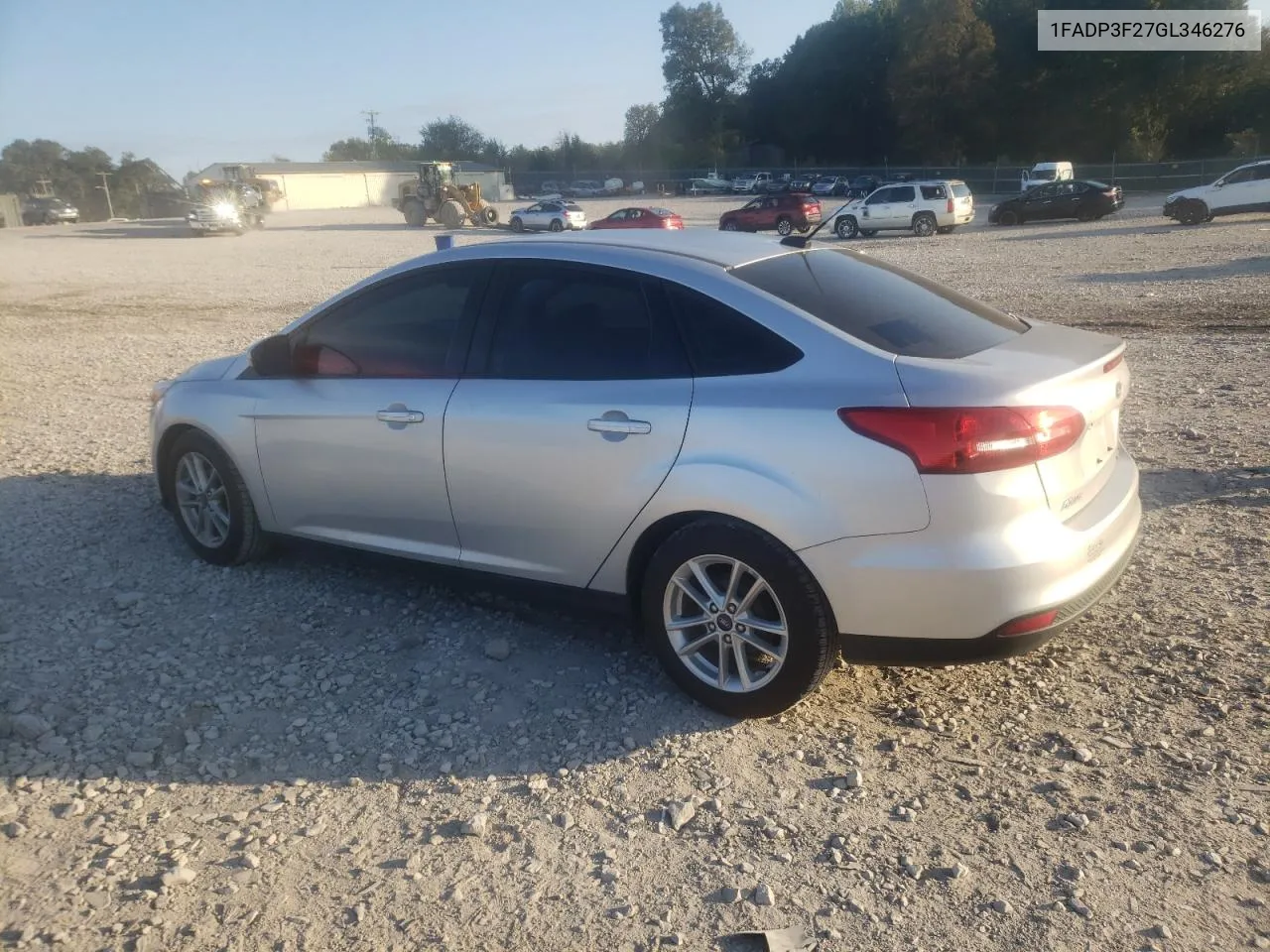 2016 Ford Focus Se VIN: 1FADP3F27GL346276 Lot: 74536584