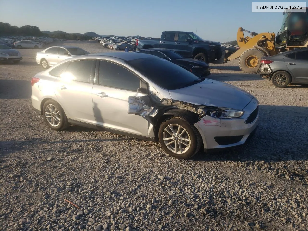 2016 Ford Focus Se VIN: 1FADP3F27GL346276 Lot: 74536584