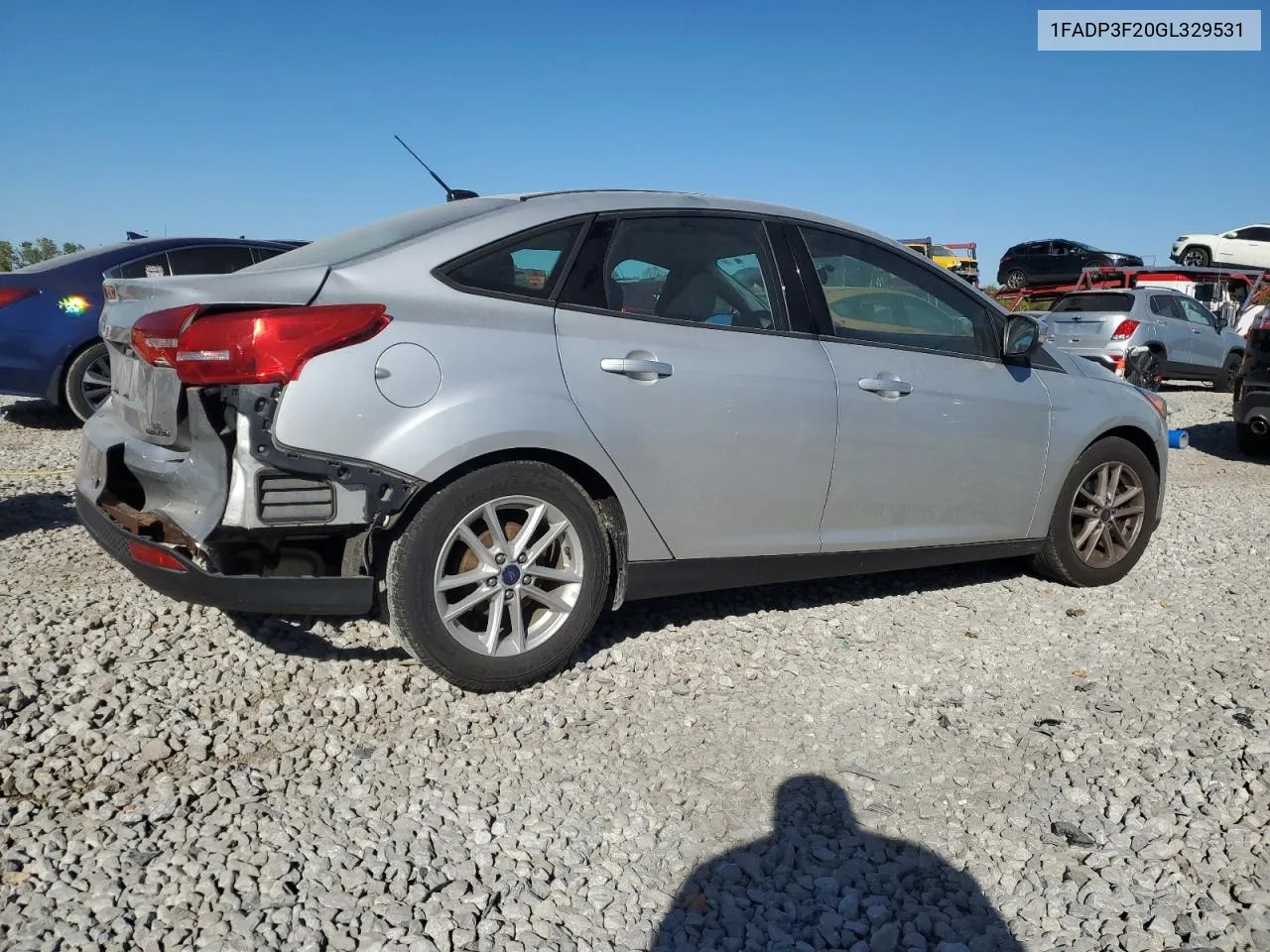 2016 Ford Focus Se VIN: 1FADP3F20GL329531 Lot: 74674514