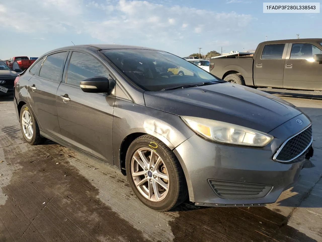 2016 Ford Focus Se VIN: 1FADP3F28GL338543 Lot: 74800194