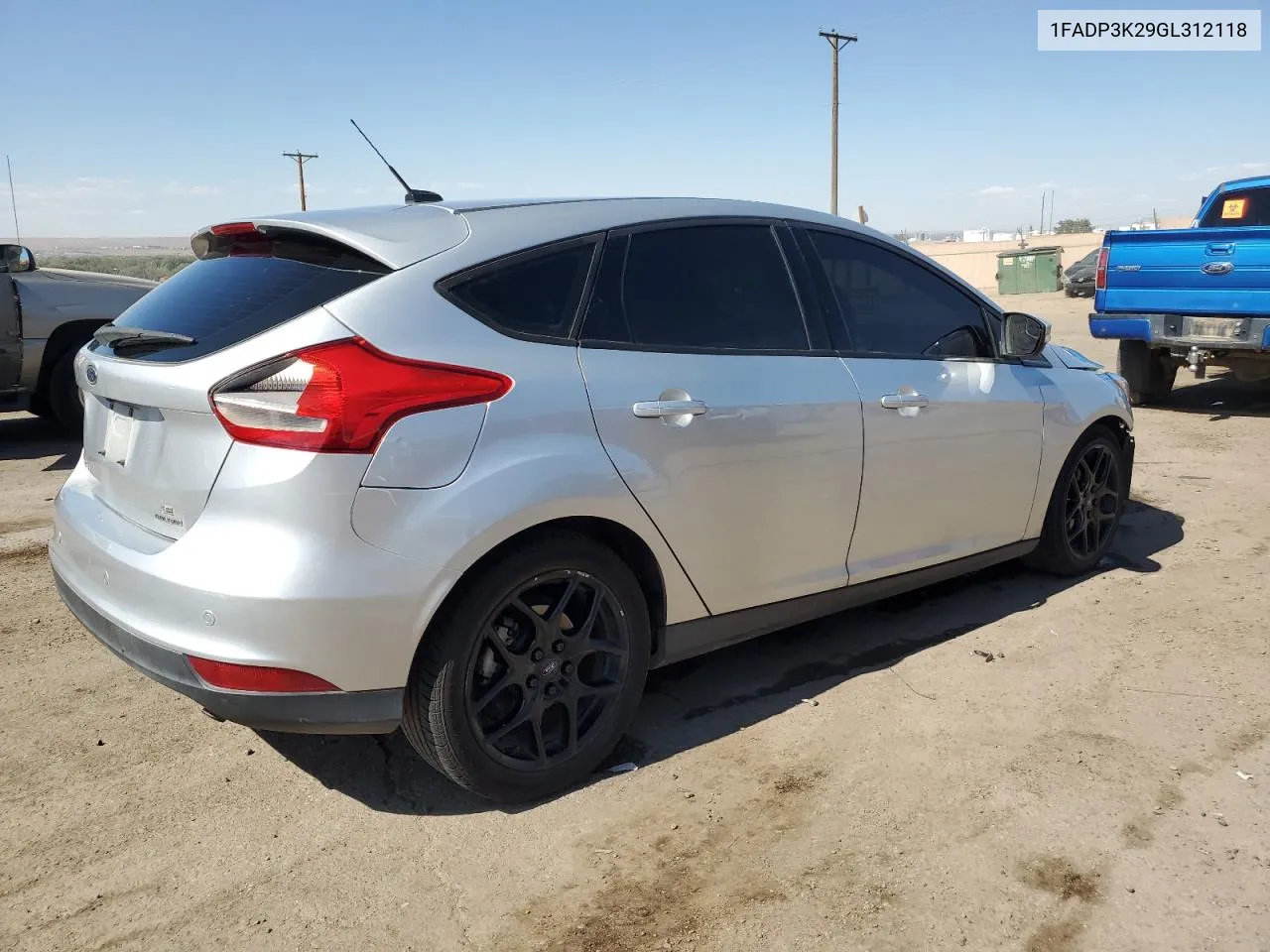 2016 Ford Focus Se VIN: 1FADP3K29GL312118 Lot: 74826174