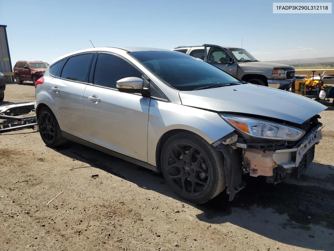 2016 Ford Focus Se VIN: 1FADP3K29GL312118 Lot: 74826174