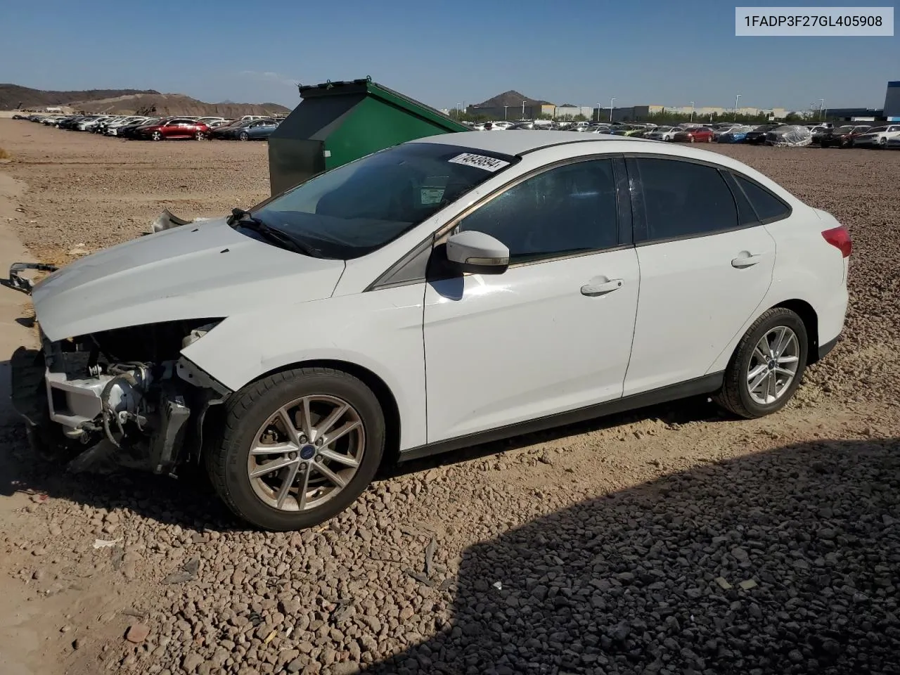 2016 Ford Focus Se VIN: 1FADP3F27GL405908 Lot: 74849894