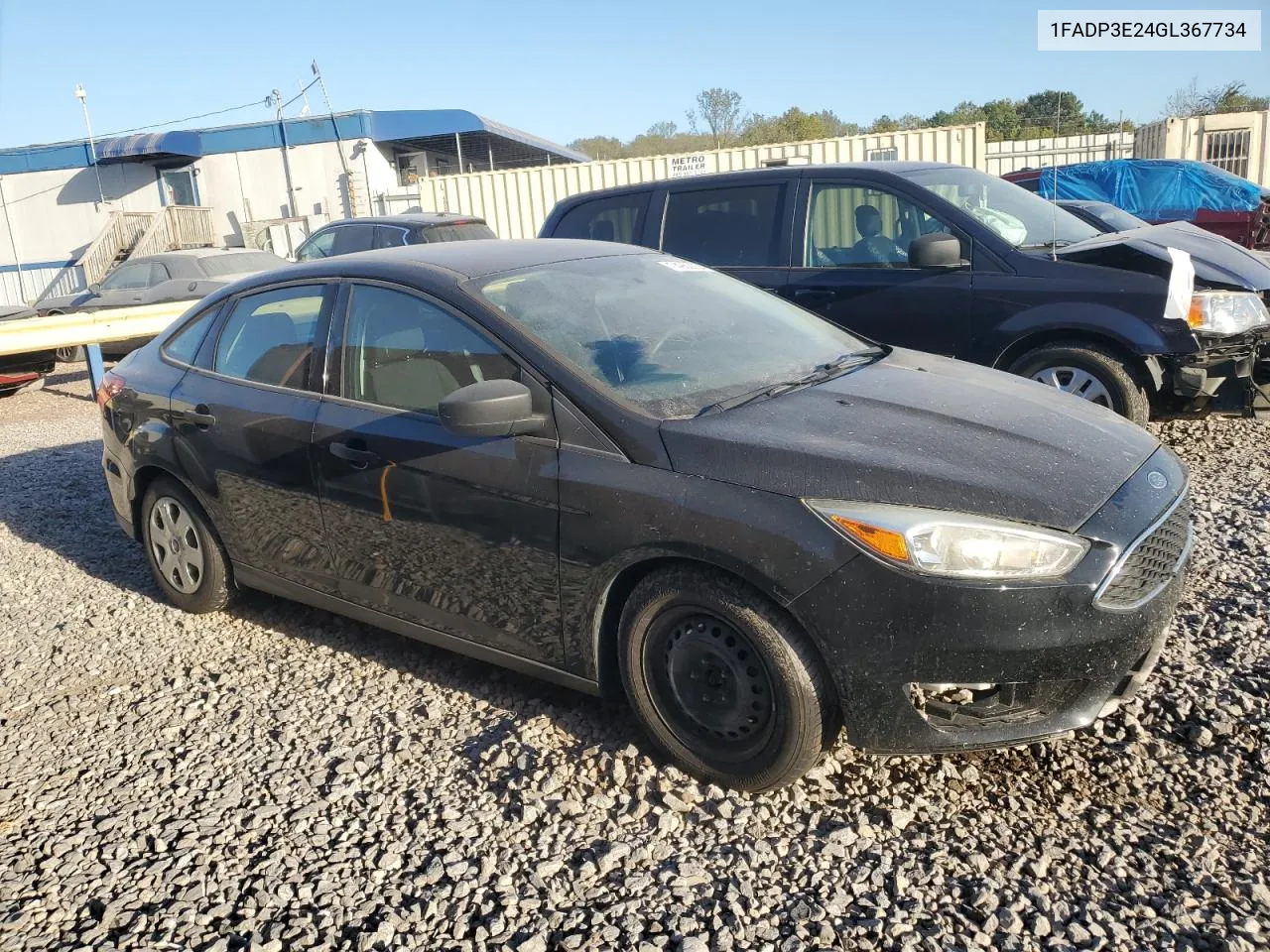 2016 Ford Focus S VIN: 1FADP3E24GL367734 Lot: 74962234