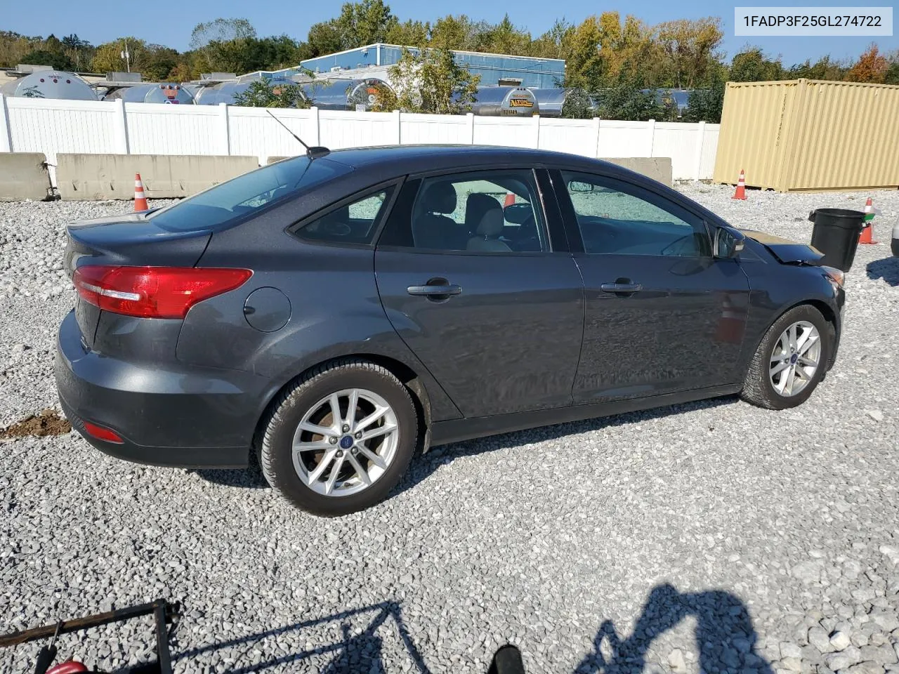 2016 Ford Focus Se VIN: 1FADP3F25GL274722 Lot: 75052834