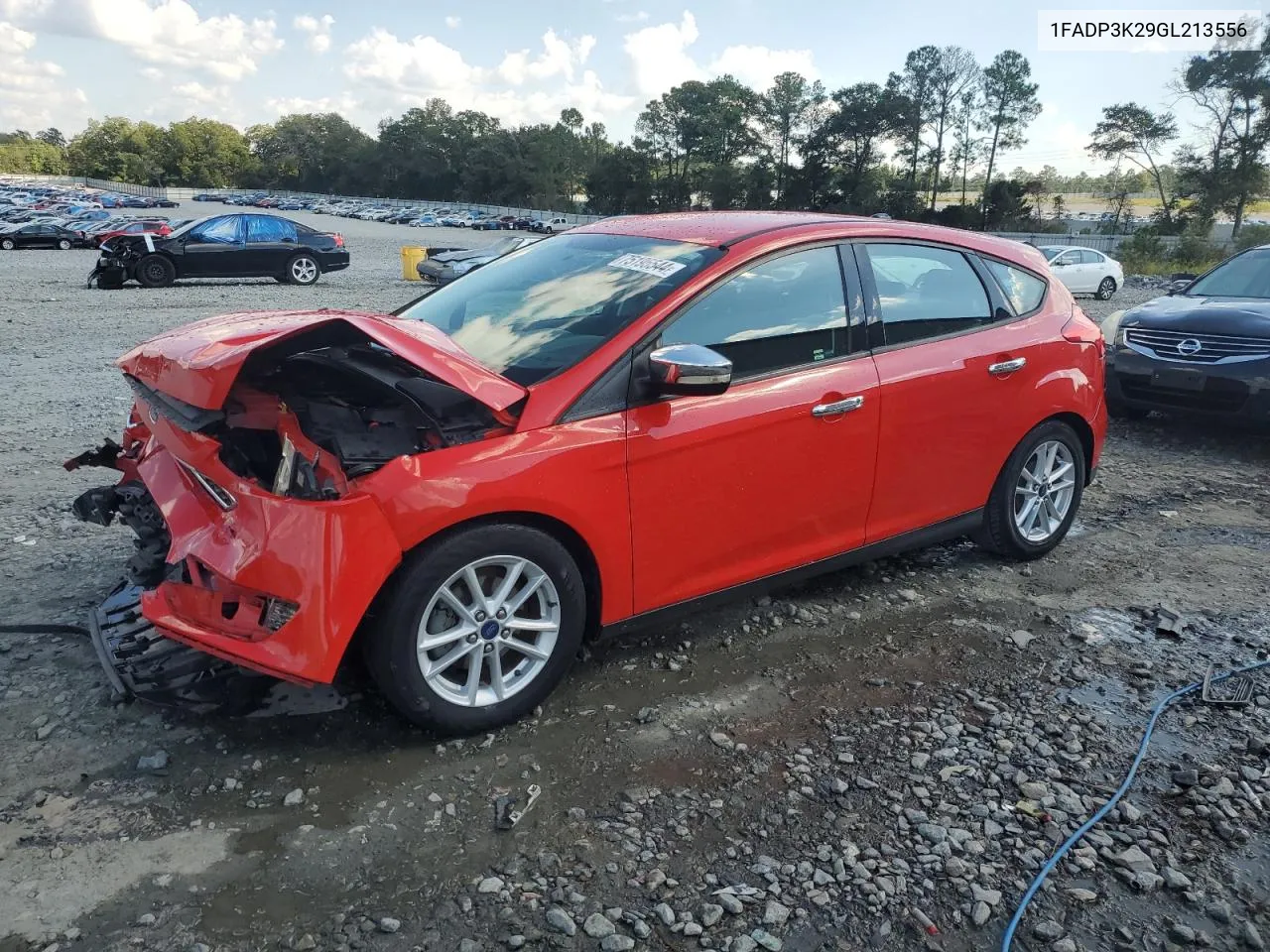 2016 Ford Focus Se VIN: 1FADP3K29GL213556 Lot: 75195544