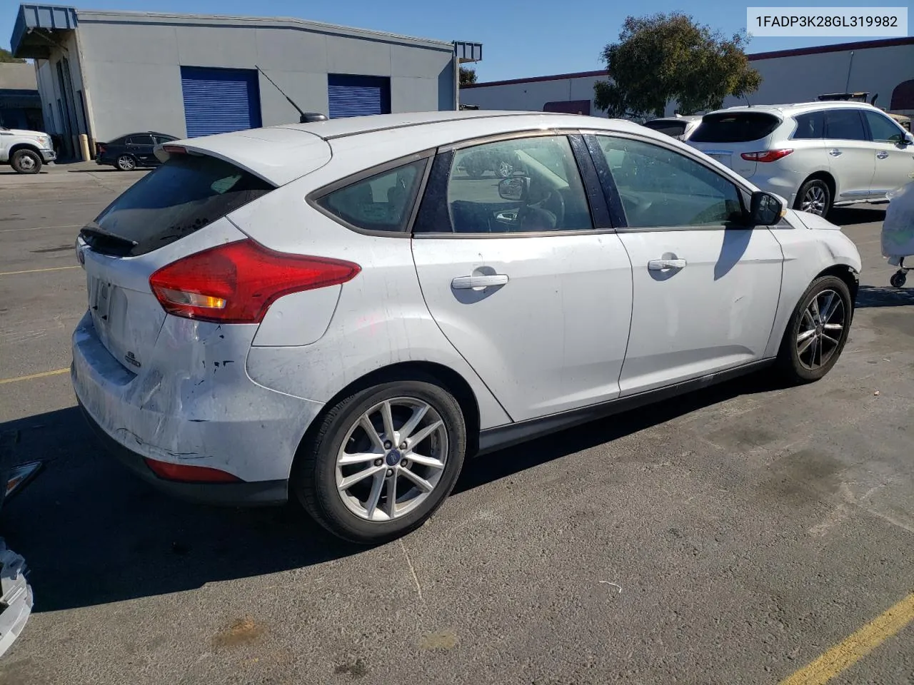 2016 Ford Focus Se VIN: 1FADP3K28GL319982 Lot: 75238224