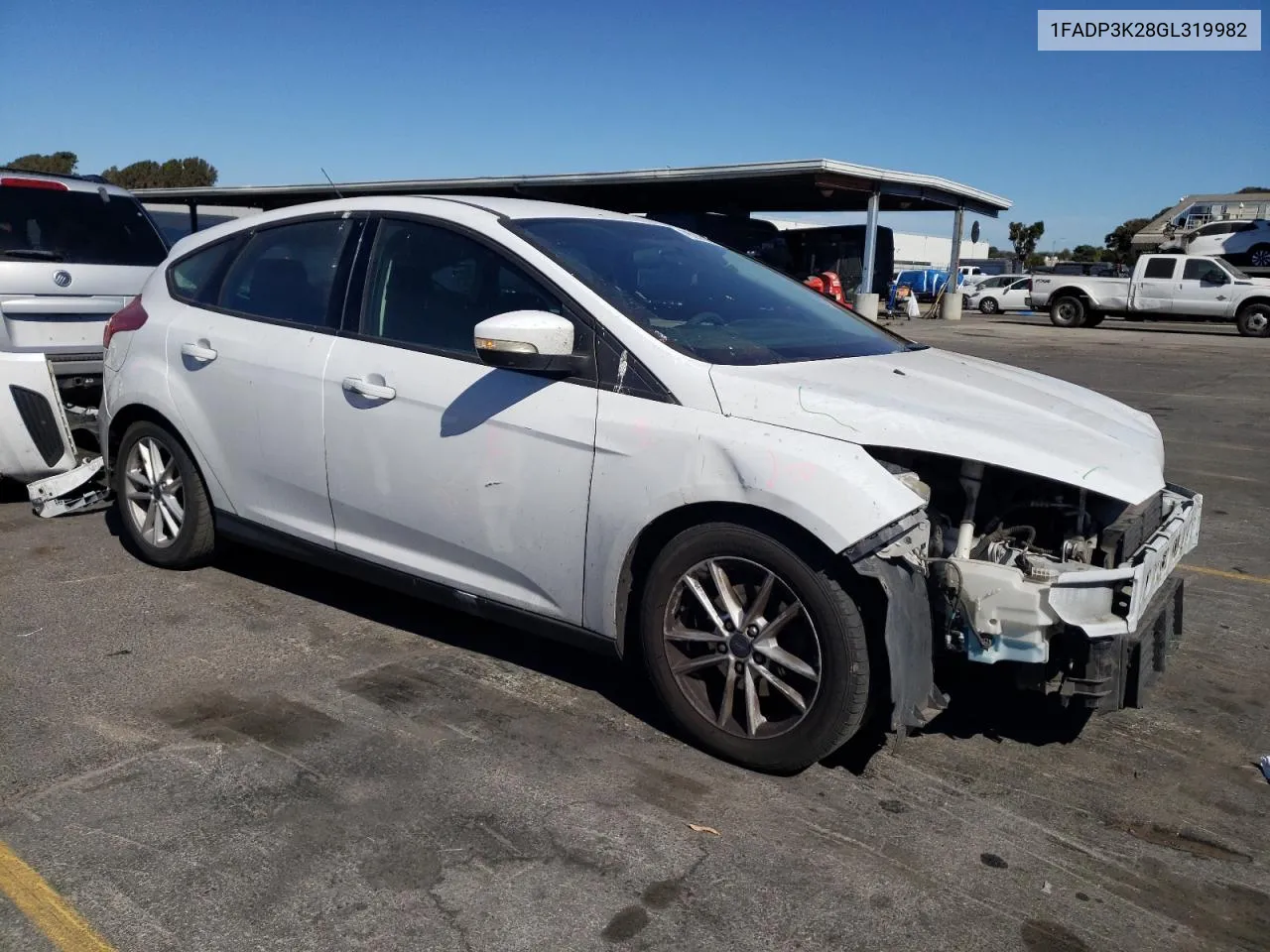 2016 Ford Focus Se VIN: 1FADP3K28GL319982 Lot: 75238224