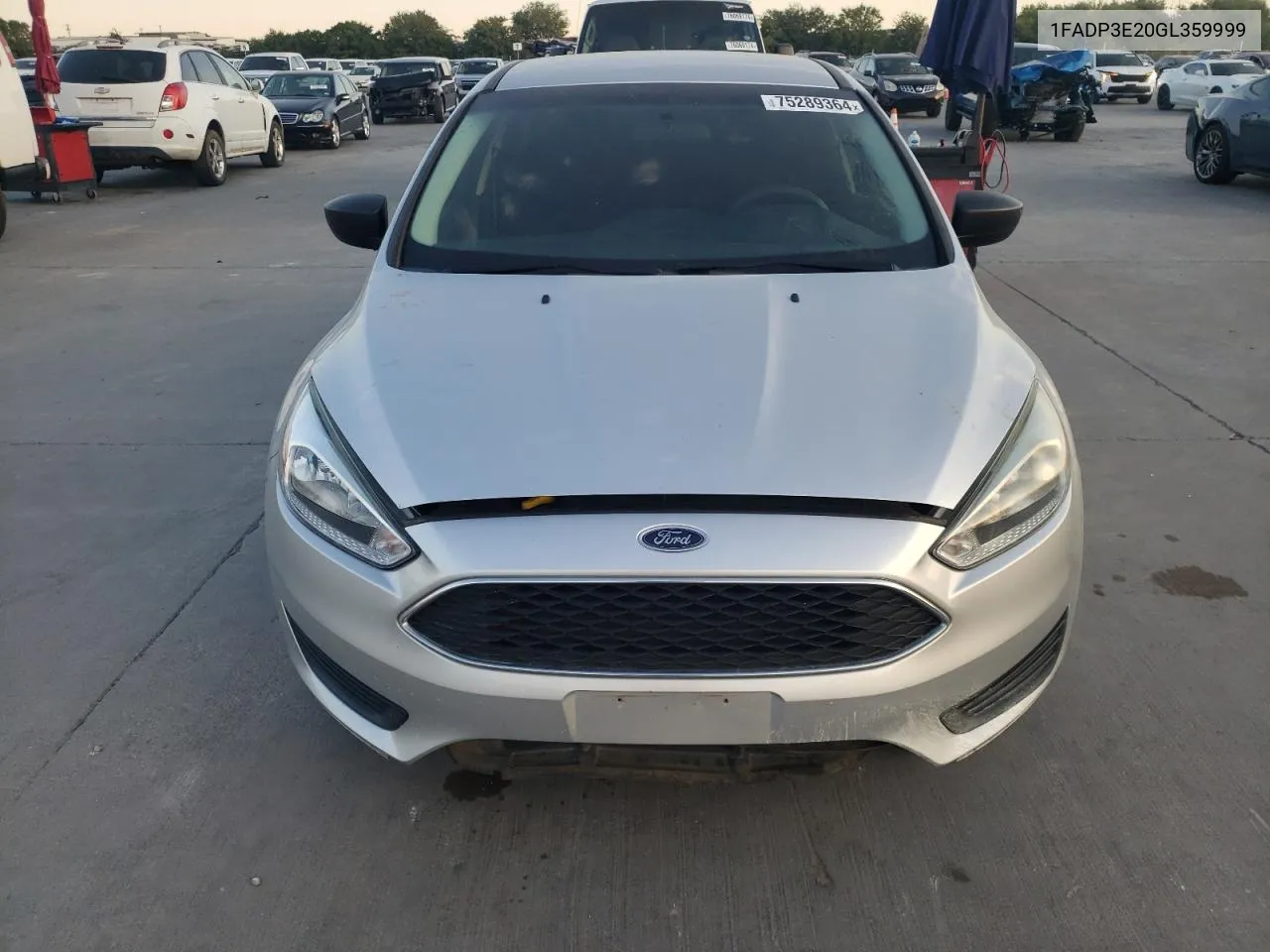 2016 Ford Focus S VIN: 1FADP3E20GL359999 Lot: 75289364