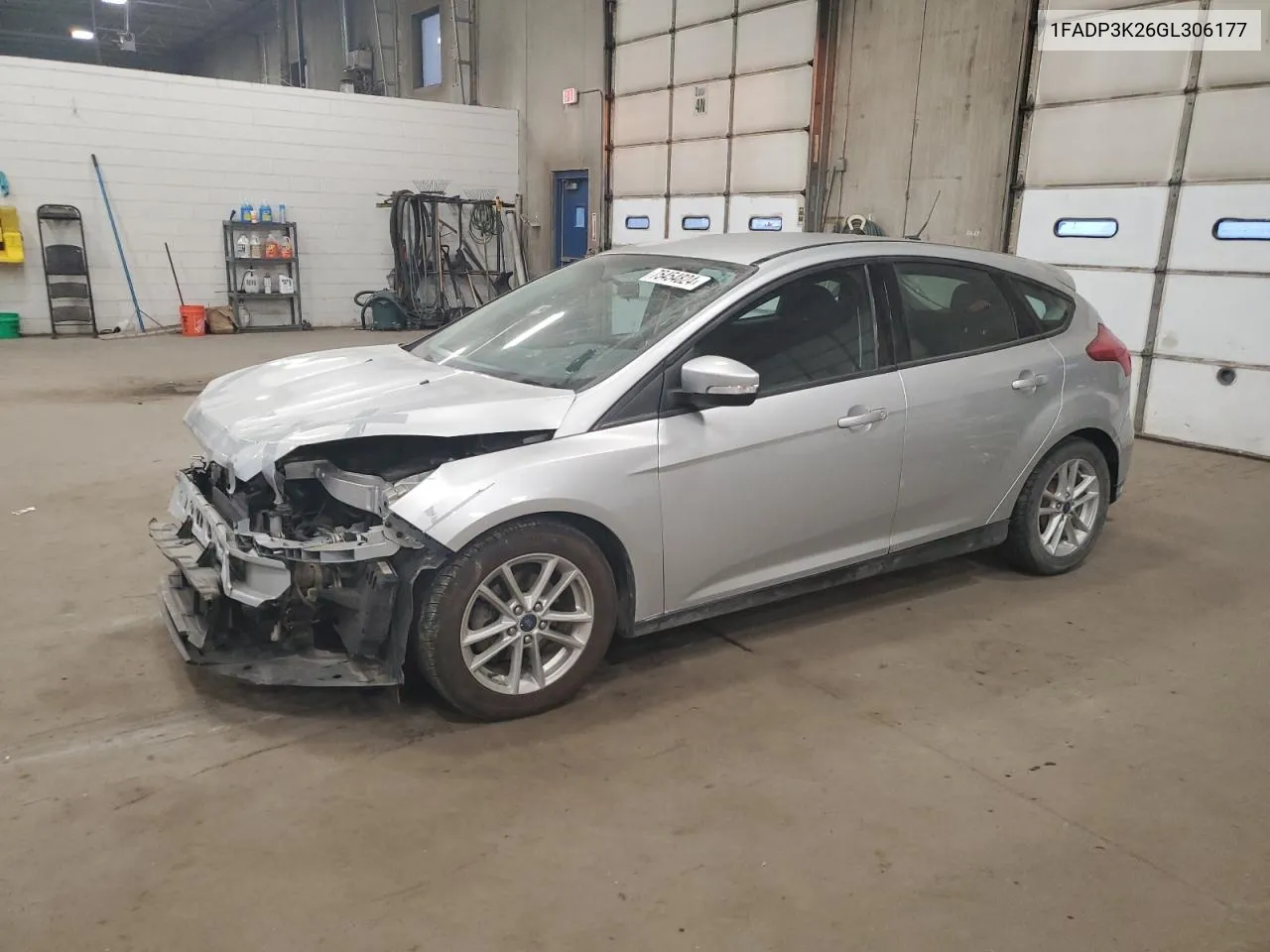 2016 Ford Focus Se VIN: 1FADP3K26GL306177 Lot: 75454824