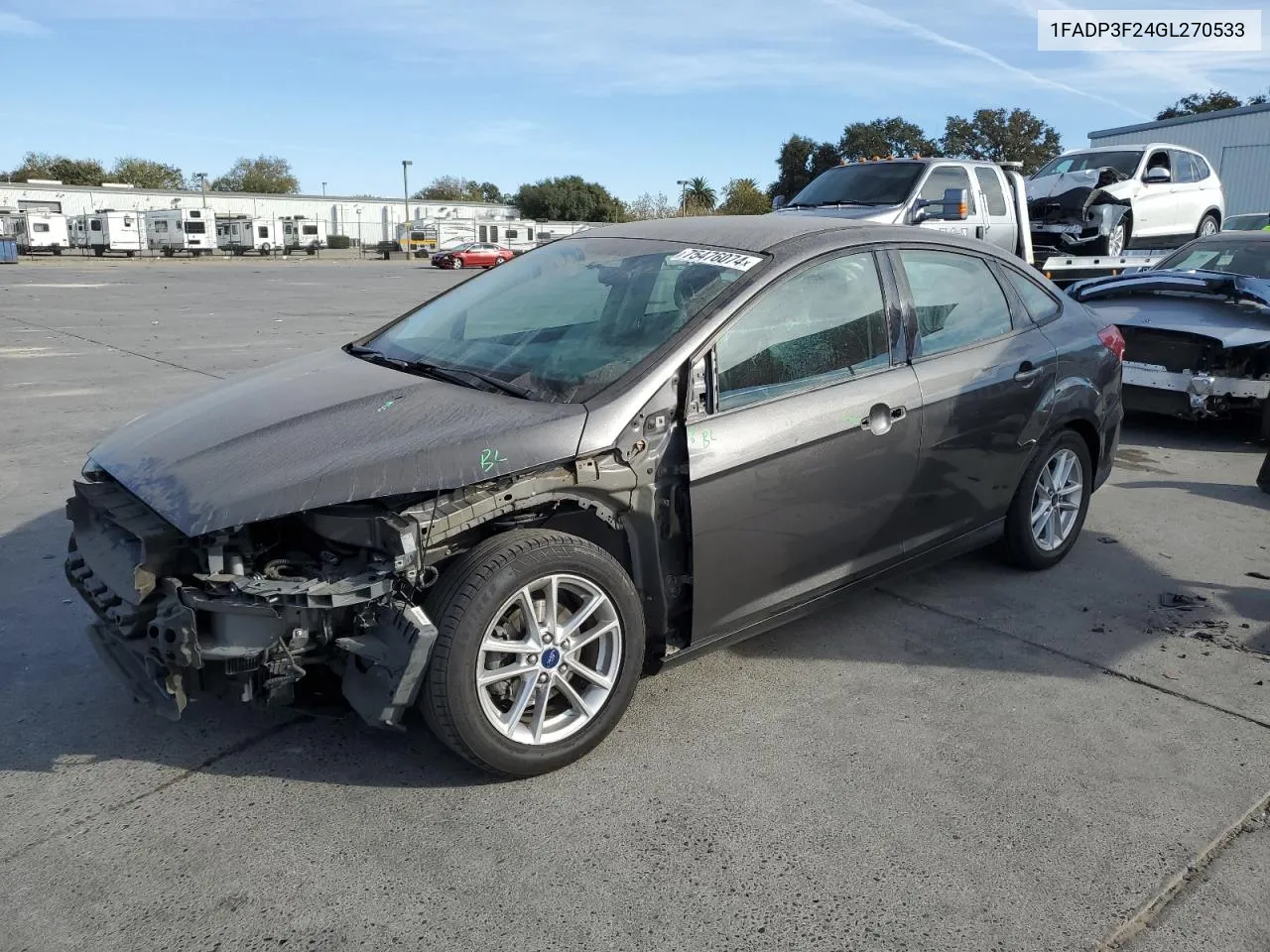 2016 Ford Focus Se VIN: 1FADP3F24GL270533 Lot: 75476074