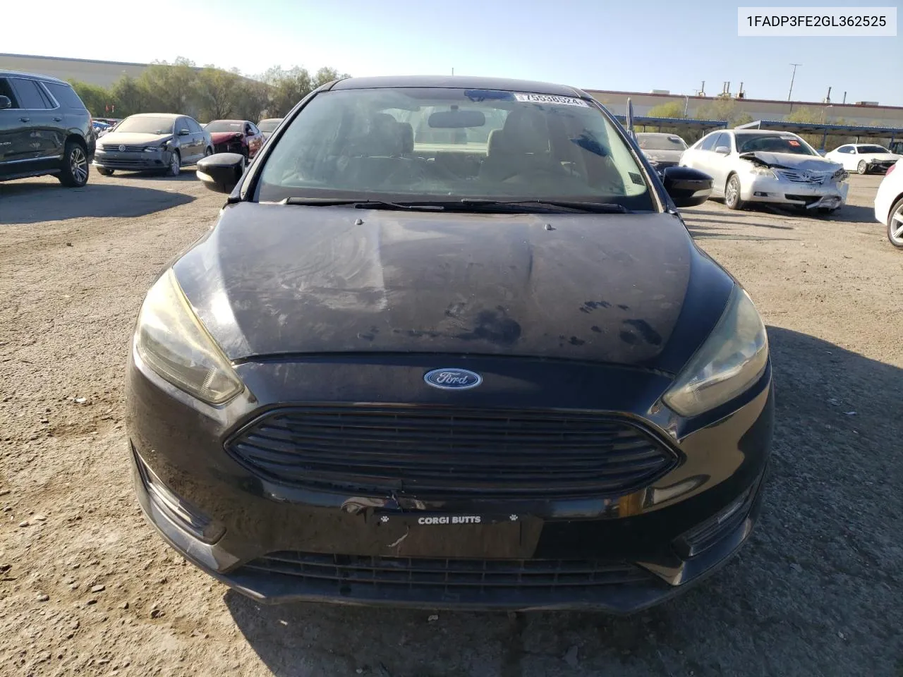 2016 Ford Focus Se VIN: 1FADP3FE2GL362525 Lot: 75538524