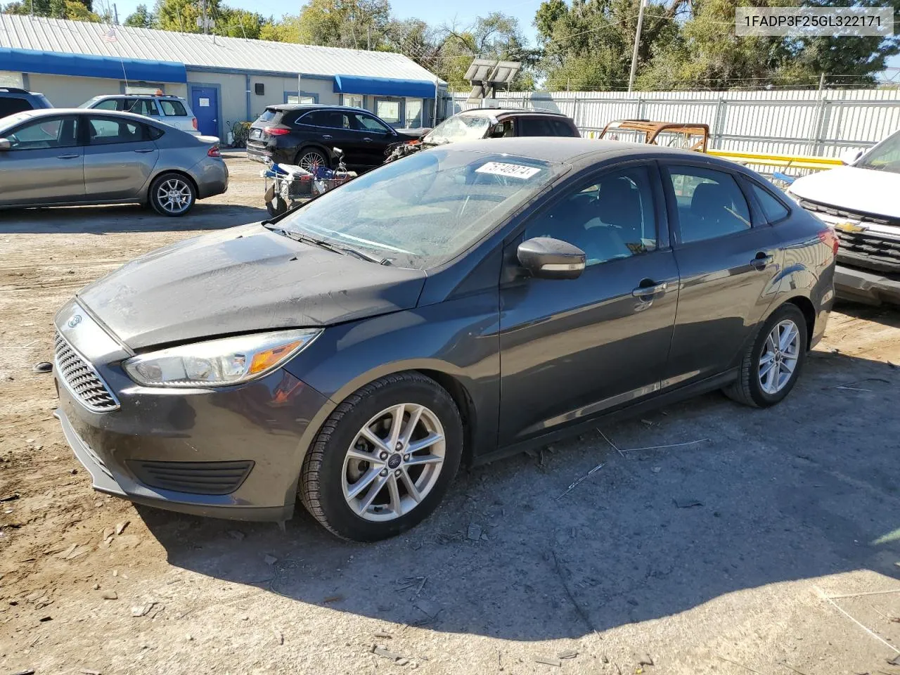 2016 Ford Focus Se VIN: 1FADP3F25GL322171 Lot: 75740974