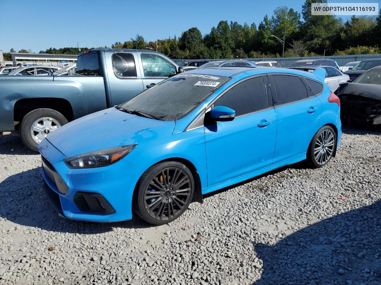 2016 Ford Focus Rs VIN: WF0DP3TH1G4116193 Lot: 76000374