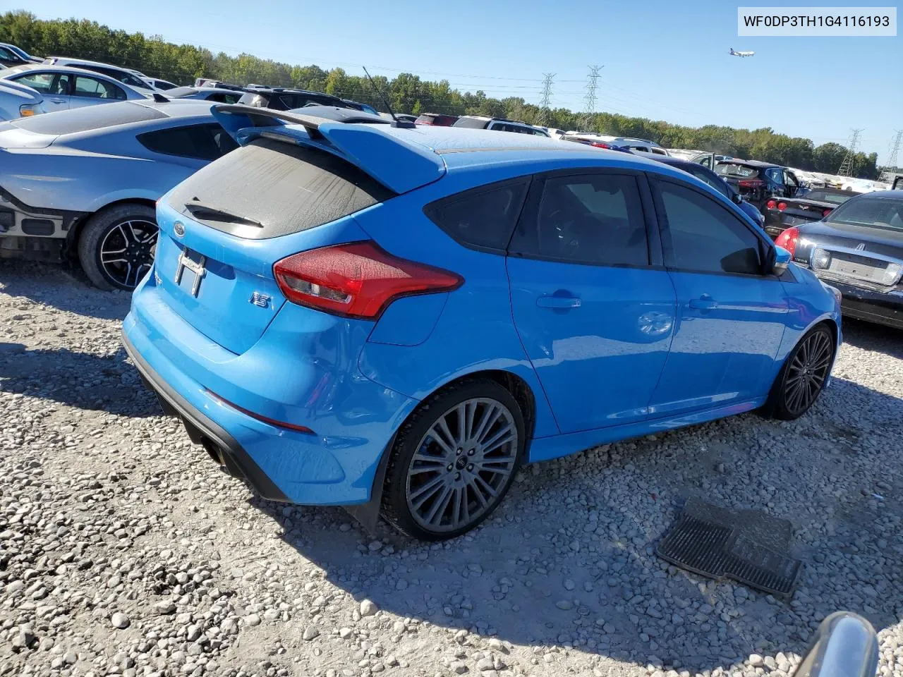 2016 Ford Focus Rs VIN: WF0DP3TH1G4116193 Lot: 76000374