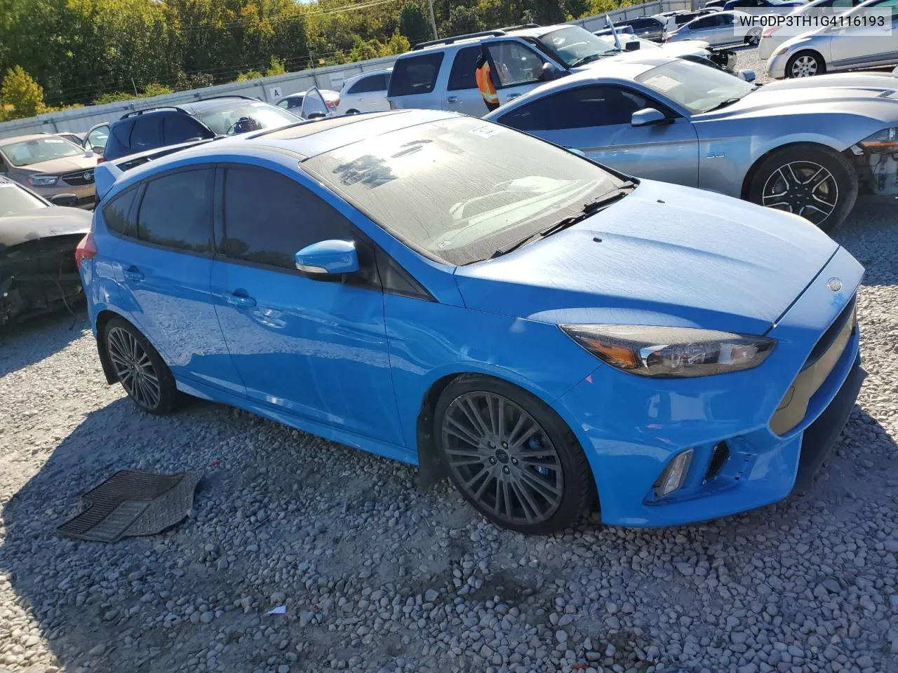 2016 Ford Focus Rs VIN: WF0DP3TH1G4116193 Lot: 76000374