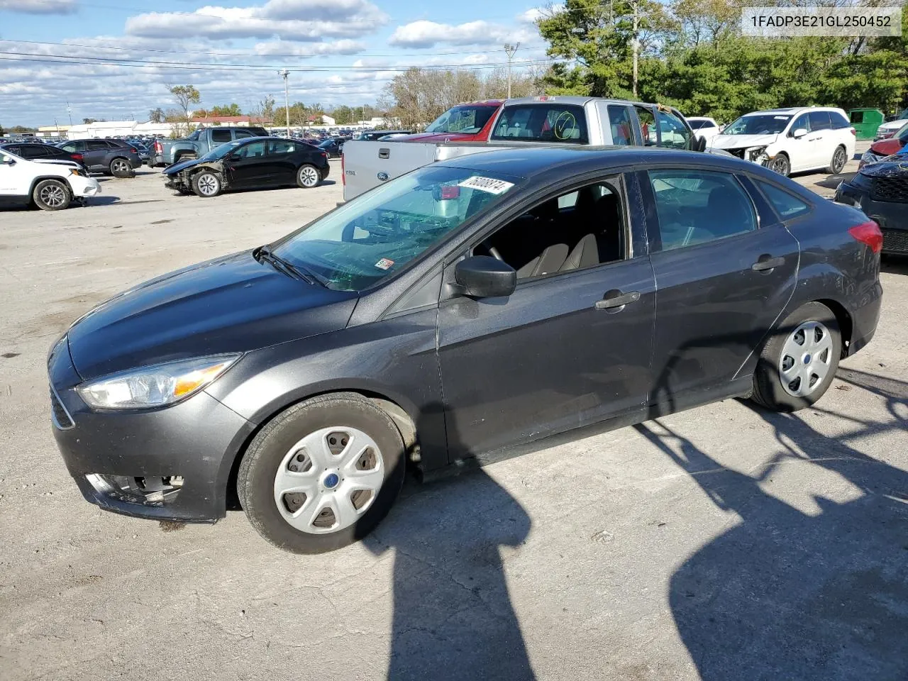 2016 Ford Focus S VIN: 1FADP3E21GL250452 Lot: 76008874