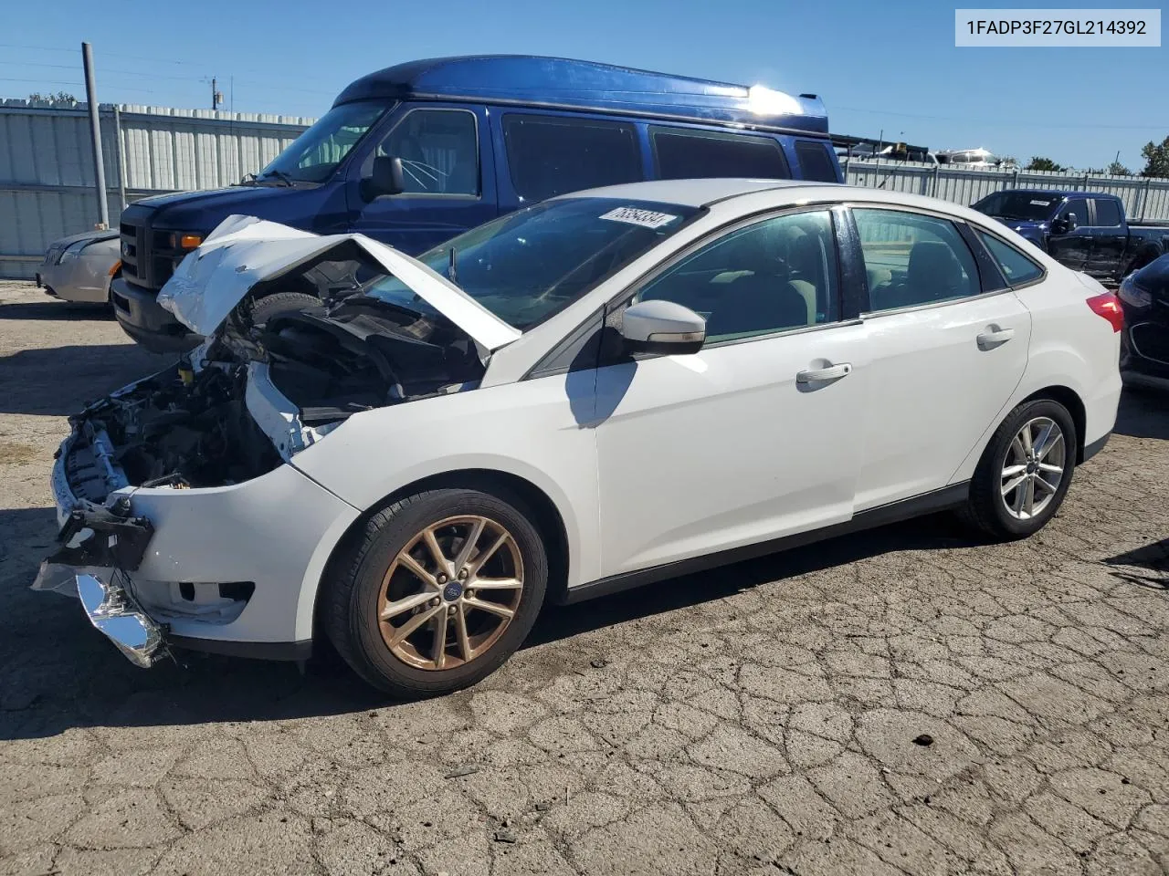 2016 Ford Focus Se VIN: 1FADP3F27GL214392 Lot: 76354334