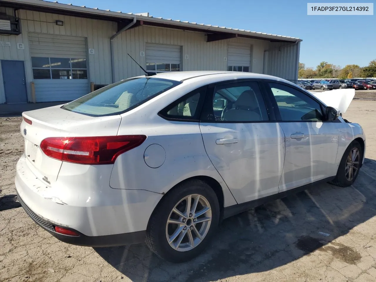 2016 Ford Focus Se VIN: 1FADP3F27GL214392 Lot: 76354334