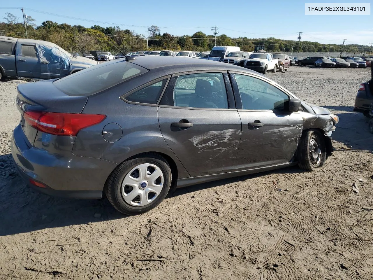 2016 Ford Focus S VIN: 1FADP3E2XGL343101 Lot: 76477924