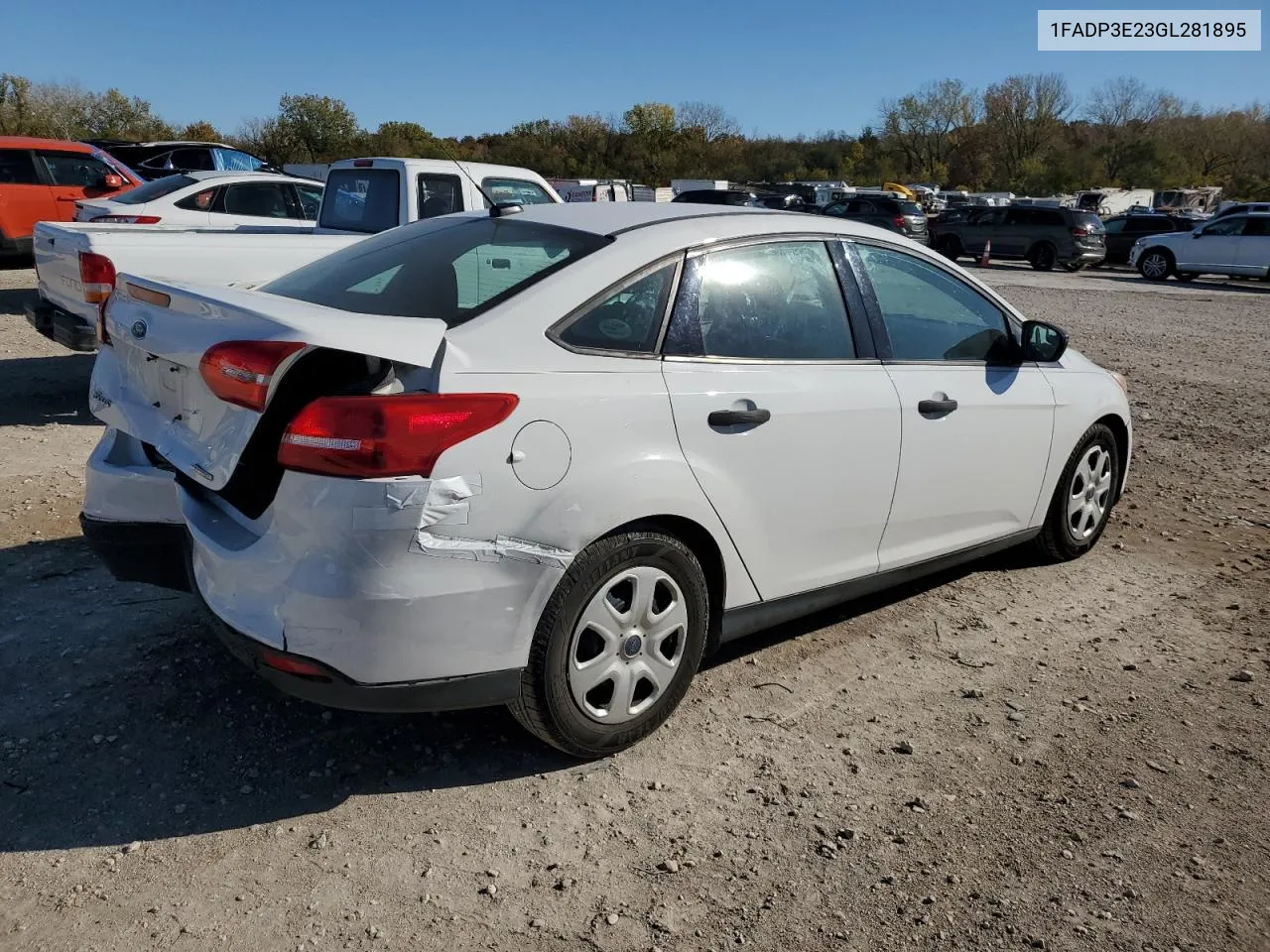 2016 Ford Focus S VIN: 1FADP3E23GL281895 Lot: 76576464