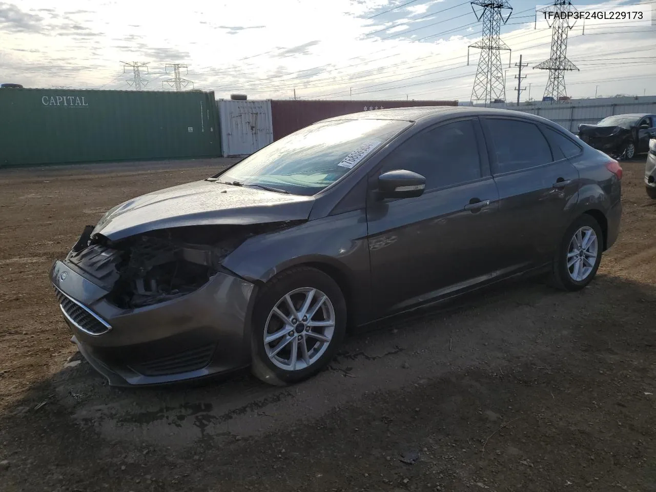 2016 Ford Focus Se VIN: 1FADP3F24GL229173 Lot: 76808904